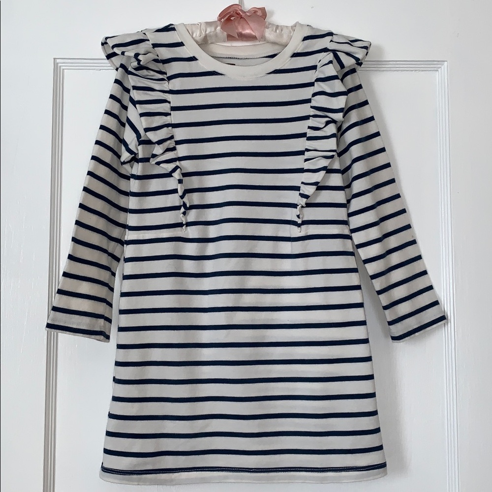 Tea Collection Blue & White Striped Dress 4 GUC